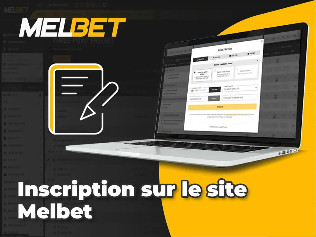 Inscription sur le site Melbet